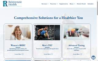 Rejuvenate Health and Wellness website