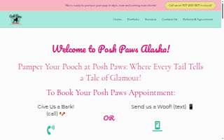 Posh Paws Doggy Salon website