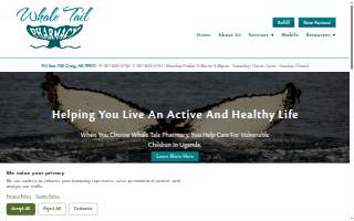 Whale Tail Pharmacy of Hughes website
