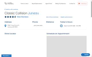 Classic Collision of Juneau website