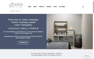 Sama Massage website