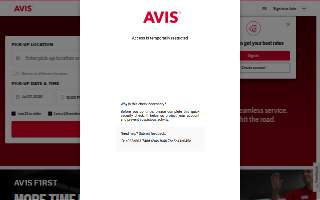 Avis Car Rental of Sitka website