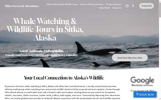 Sitka Sea Level Adventures website
