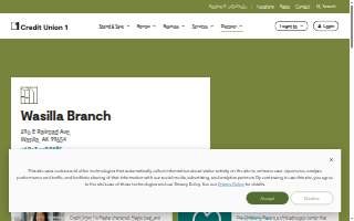 Credit Union 1 - Wasilla Branch website