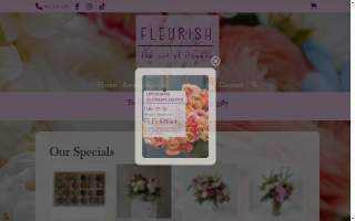 Fleurish, the art of flowers website