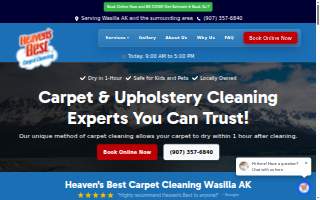 Heaven's Best Carpet Cleaning Wasilla AK website