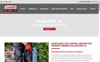 Connell's Pest Control of Alabaster website
