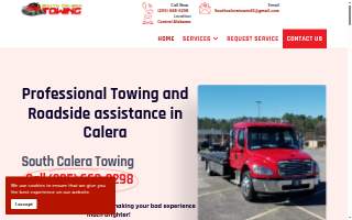South Calera Towing website