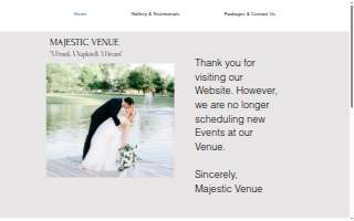 Majestic Venue website