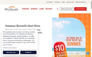 WinSouth Credit Union of Albertville website