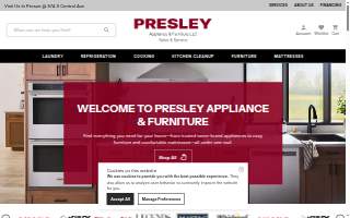 Presley Appliance & Furniture website