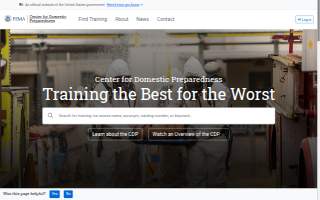 Center for Domestic Preparedness website