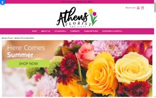 Athens Florist & Gifts website