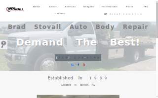 Brad Stovall Auto Body Repair website