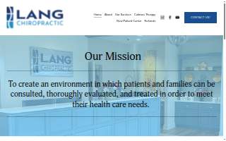 Lang Chiropractic Center website