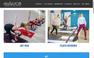 Studio108 Yoga Center website