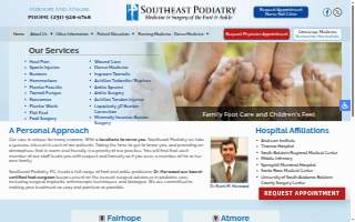 Southeast Podiatry of Atmore website