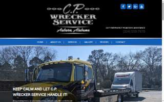 CP Wrecker Service website