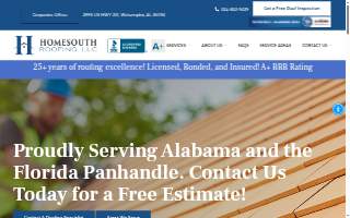Homesouth Roofing website