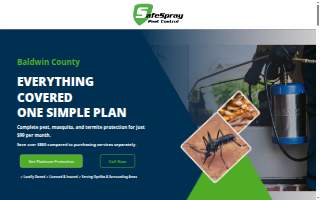 SafeSpray Pest Control of Auburn website