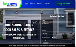 UpDown Garage Doors website