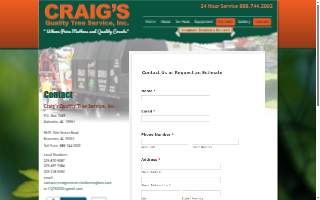 Craig's Quality Tree Service Birmingham website