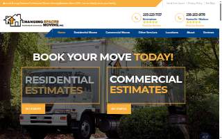 Changing Spaces Moving Inc. website