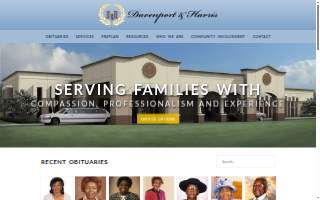 Davenport & Harris Funeral Home website