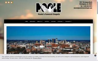 Poole's Funeral Chapels, Inc. website