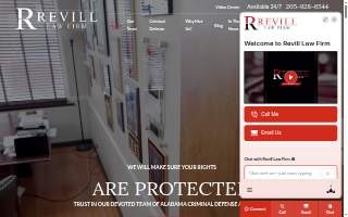 Revill Law Firm of Center Point website