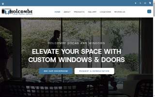 Holcombe Doors and Windows website