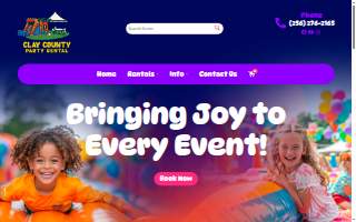 Clay County Party Rental LLC website