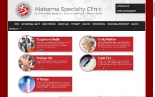 Alabama Urgent Care & Specialty Clinic website