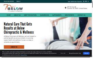 Below Chiropractic & Wellness website