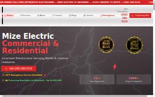 Mize Electric- Residential & Commercial Electrician Cullman website