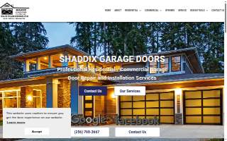 Shaddix Garage Doors website