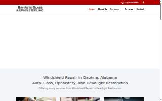 Bay Auto Glass & Upholstery website
