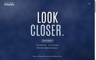 Blue Room Photography website