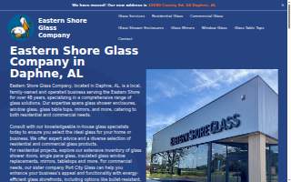 Eastern Shore Glass Co Inc. of Daphne website