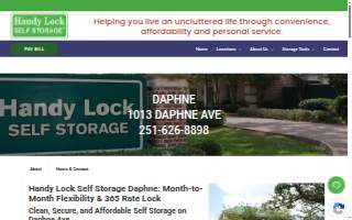 Handy Lock Self Storage website
