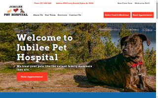 Jubilee Pet Hospital website