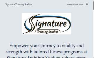 Signature Training Studios website