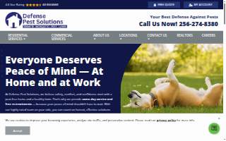 Defense Pest Solutions website