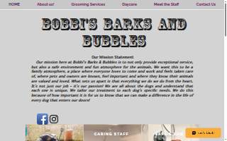 Bobbi's Barks and Bubbles website