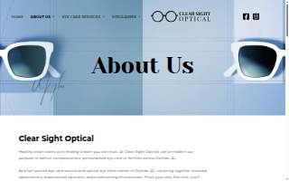 Clear Sight Optical website
