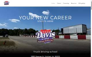 Davis CDL Truck Driving School website
