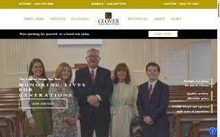Glover Funeral Home website
