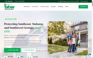 Tabor Pest Control website
