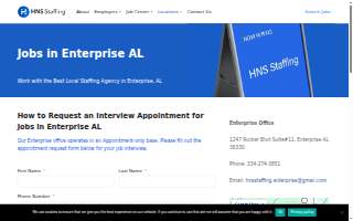 HNS Staffing | Enterprise Office website