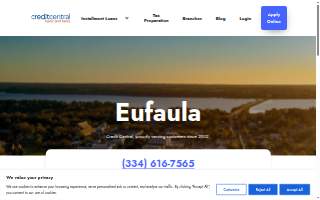 Credit Central of Eufaula website